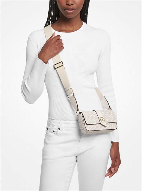 michael kors greenwich vanilla|Michael Kors Greenwich Extra Small East/West Sling Crossbody .